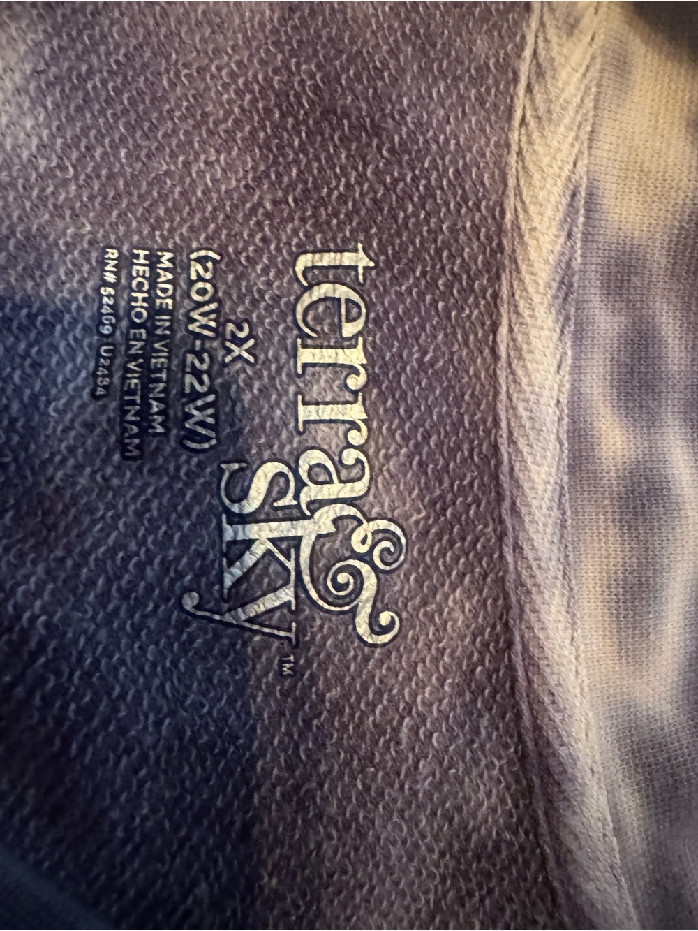 Terra & Sky Heather Gray Pullover Sweatshirt Tye Dye